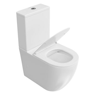 Унитаз напольный Kerama Marazzi Sfera SF.wc.01 безободковый с крепежом и сиденьем белый